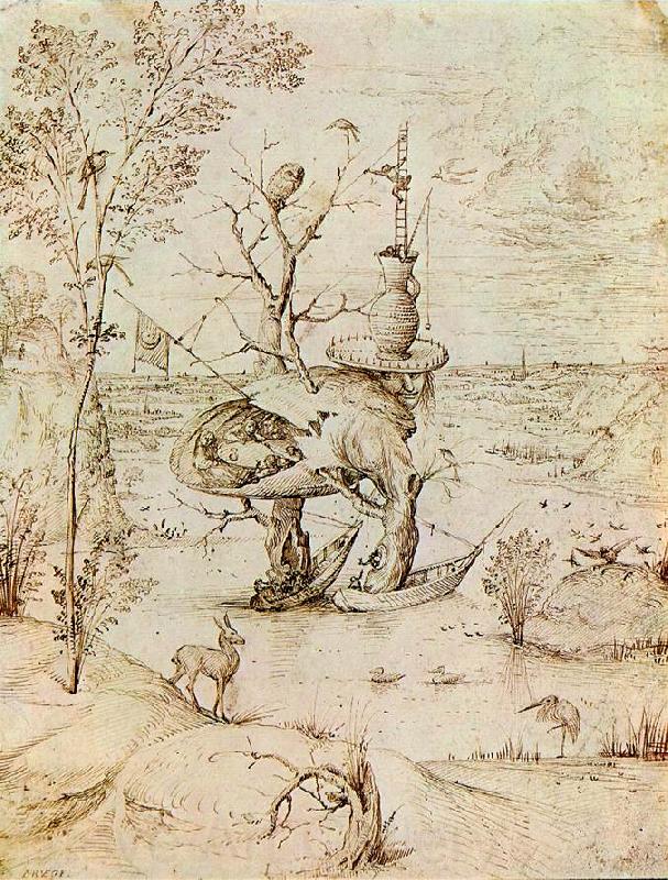 BOSCH, Hieronymus The Man-Tree  bfguty Norge oil painting art